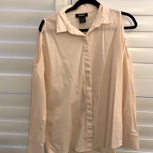 DKNY blush pink shirt. Size M